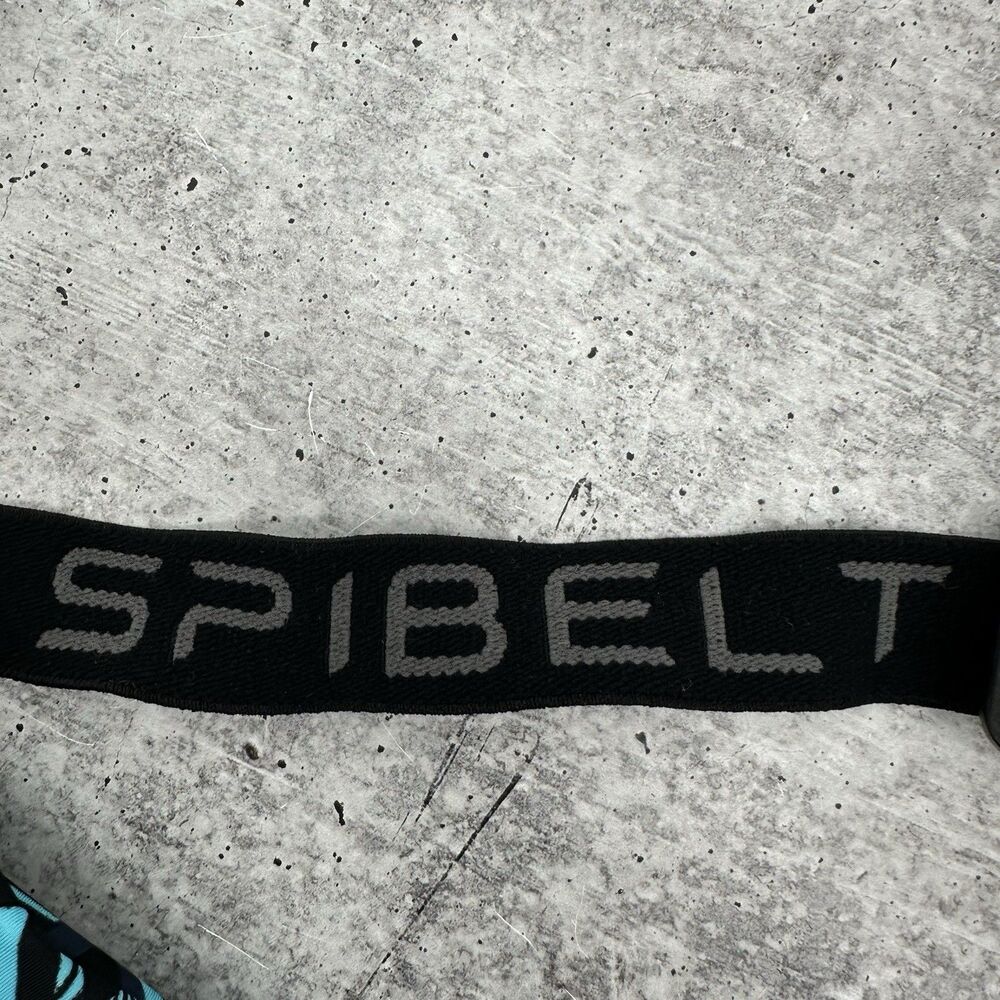 SPIbelt Small Personal Item Running Belt blue and black geometric pattern Crayon - Picture 5 of 7